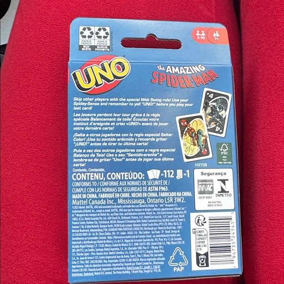 ‼️The AMAZING  SPIDER-MAN ‼️ UNO Card Game - Picture 2 of 2